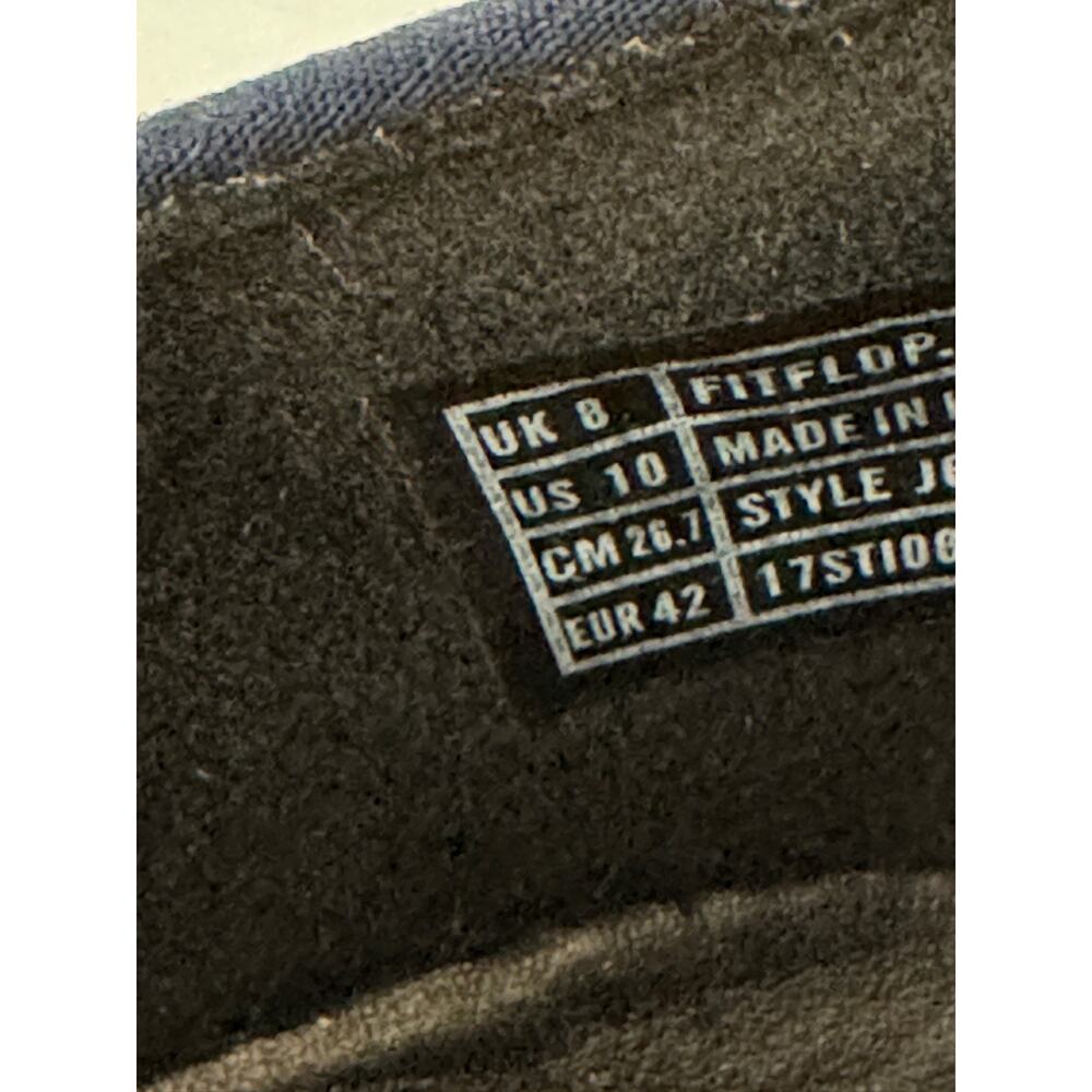 FitFlop Shoes Womens Size 10 Navy Slip On Wedge Loafers Snake Embossed Comfort - Picture 9 of 9